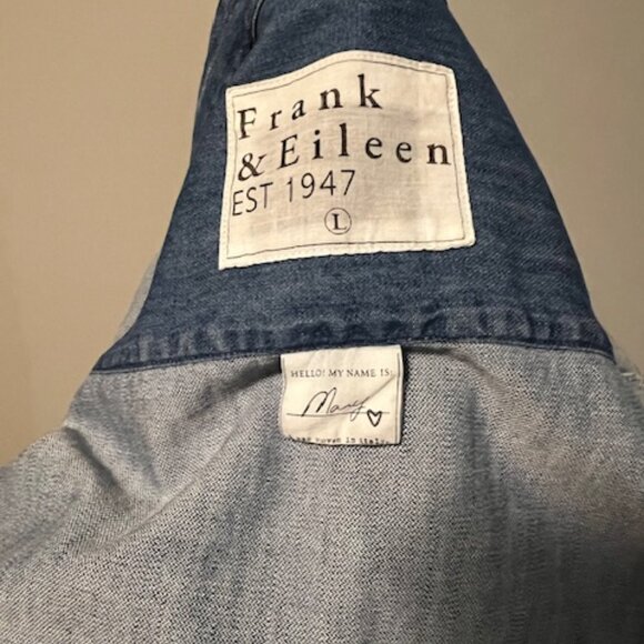 Frank & Eileen Mary Classic Shirtdress famous denim Vintage Stonewashed Indigo - Picture 8 of 10